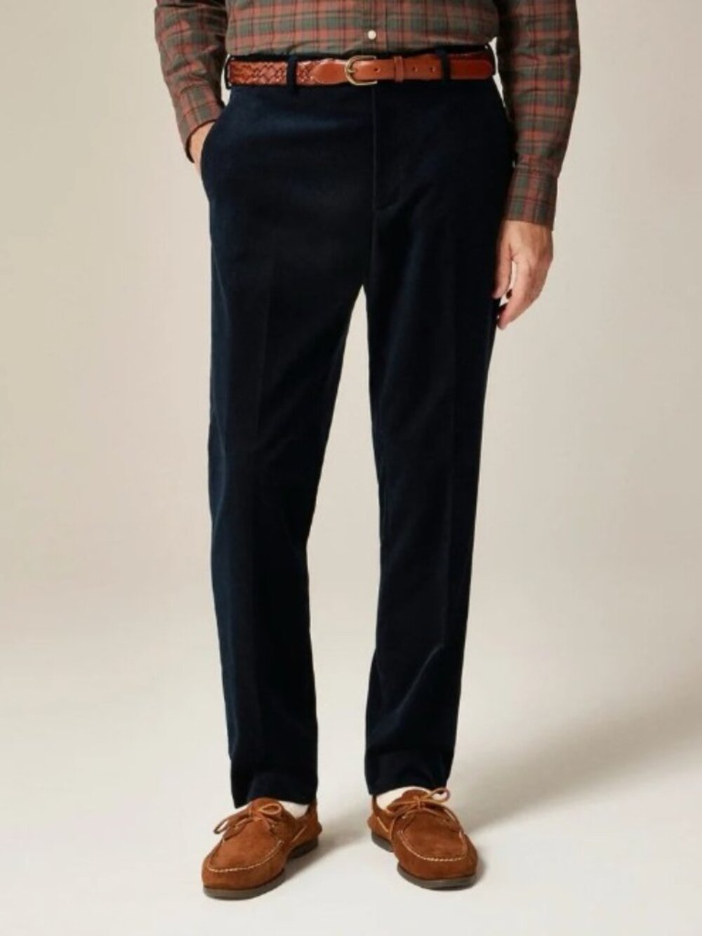 NWOT J. Crew Ludlow Slim Fit Navy Suit Pant Italian Cotton Corduroy Sz 34 x 30